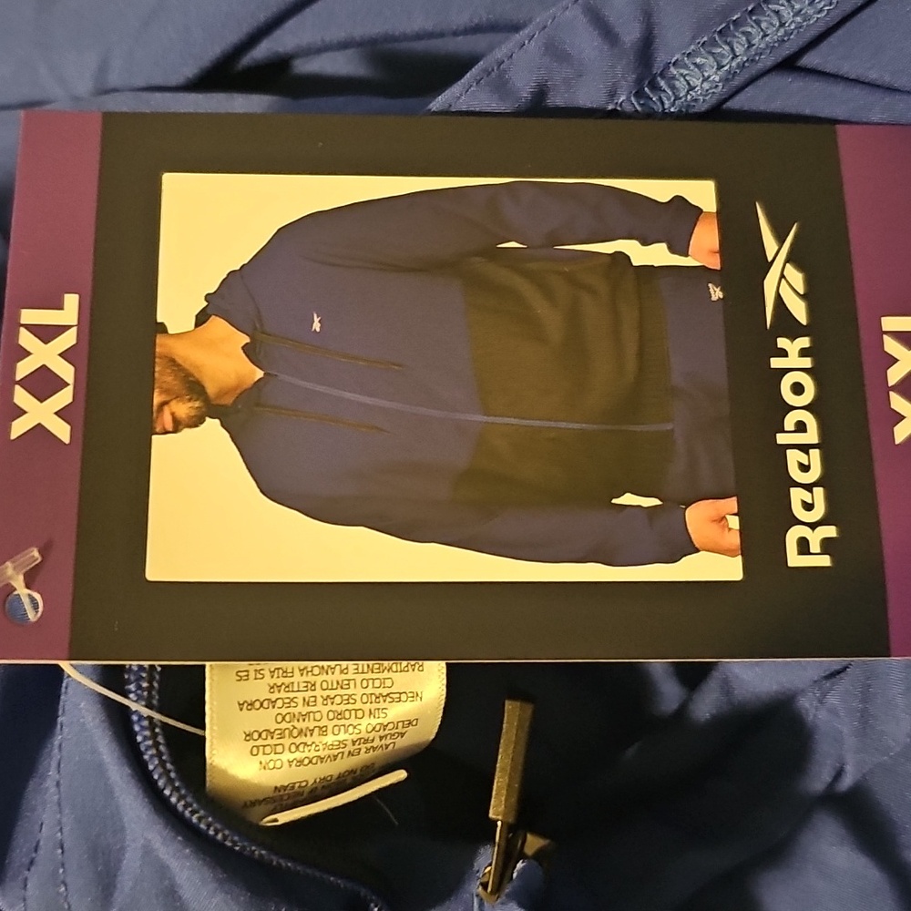 NEW Reebok Mens Full Zip Training Woven Jacket - Picture 4 of 7